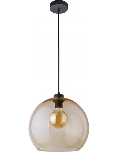 Lampa wisząca Cubus szklana 1 punktowa bursztynowa 2064 - TK Lighting