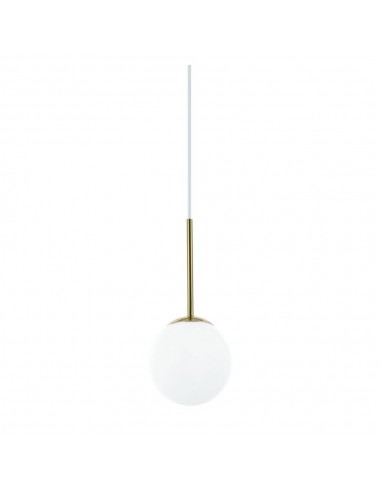 Lampa wisząca łazienkowa IP44 Bao I gold 1 punktowa złota szklany klosz - Orlicki Design
