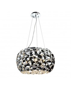 Lampa wisząca 6 punktowa metalowa chrom Carera cromo designerska - Orlicki Design