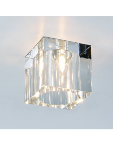 Downlight szklany kwadratowy Cubo claro transparentny - Orlicki Design