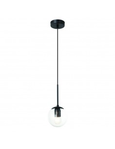 Lampa wisząca 1 punktowa Bao nero I claro szklana kula - Orlicki Design