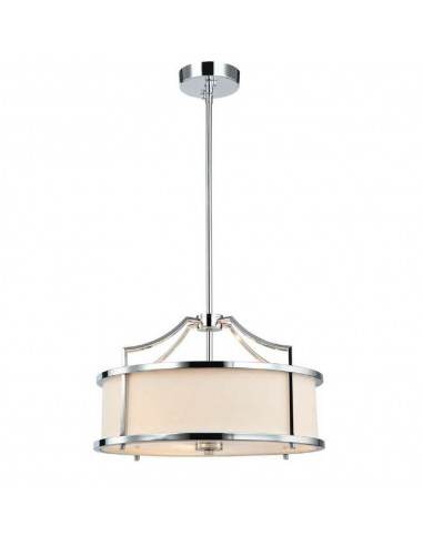 Lampa sufitowa 3 punktowa Stanza cromo S chrom kremowy abażur - Orlicki Design