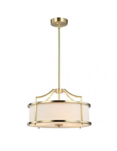 Lampa sufitowa 3 punktowa złota Stanza old gold S kremowy abażur - Orlicki Design