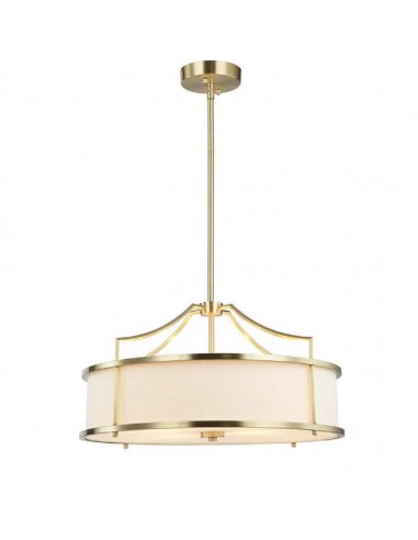 Lampa sufitowa 4 punktowa Stanza old gold M złota z kremowym abażurem - Orlicki Design