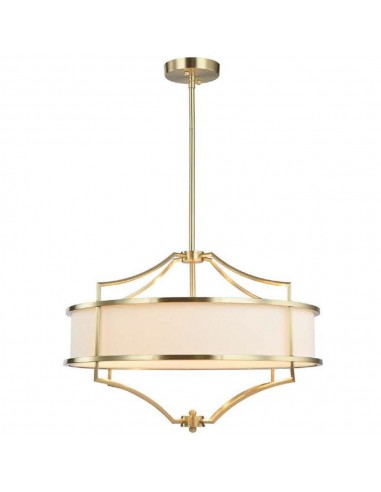 Lampa sufitowa 4 punktowa złota Stesso old gold M kremowy abażur - Orlicki Design