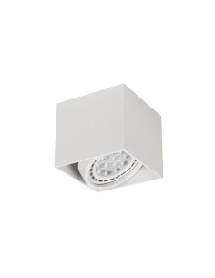 Oprawa natynkowa 1 punktowa Cardi I Bianco biała regulowana 12cm kwadratowa ES111 - Orlicki Design
