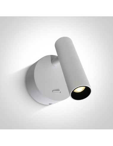 Kinkiet minimalistyczny LED Dokimio biały regulowany 3W 65738/W/W - OneLight