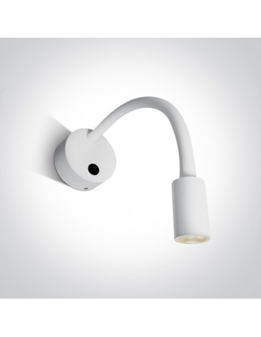 Kinkiet regulowany LED 3W Stamna biały z włącznikiem 65738A/W/W - OneLight - 1
