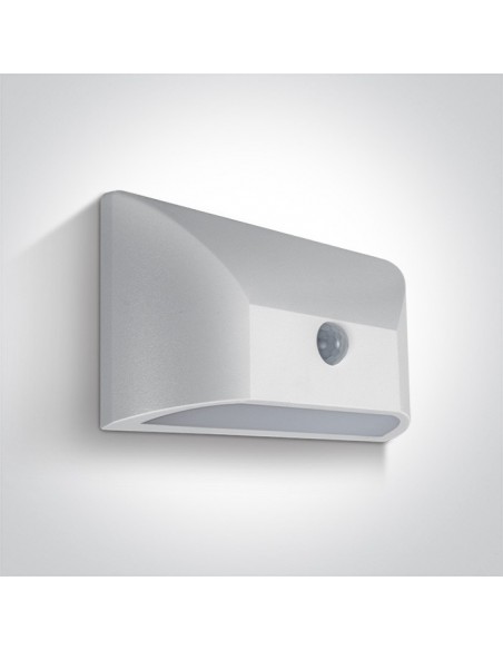 Kinkiet elewacyjny LED biały Ziria czujnik ruchu IP65 67396A/W/W - OneLight