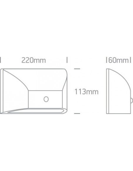 Kinkiet elewacyjny LED biały Ziria czujnik ruchu IP65 67396A/W/W - OneLight - 2
