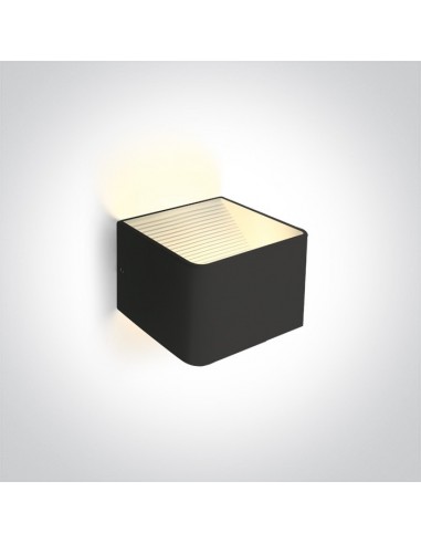 Kinkiet LED Geraki 6W czarny kwadratowy 67466A/B/W - OneLight