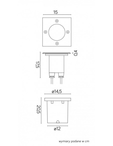 Oprawa najazdowa IP67 kwadratowa MIX regulowana srebrna 6725D - Su-ma - 3