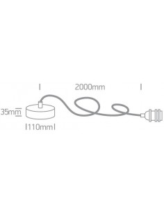 Lampa wisząca sznur lina E27 oprawka zwis loft 0992/B - OneLight