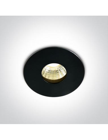 Oprawa podtynkowa LED Larnaka okrągła czarna mała 10103DE/B/W - OneLight