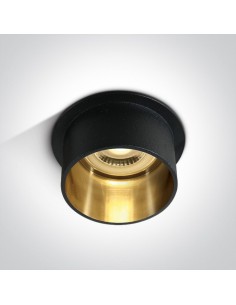 Oprawa podtynkowa tuba GU10 Tholos czarno złota 10105D9/B/GL - OneLight