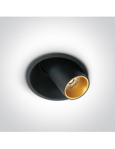 Oprawa podtynkowa regulowana LED Karistos czarno złota tuba 11107C/B/W - OneLight