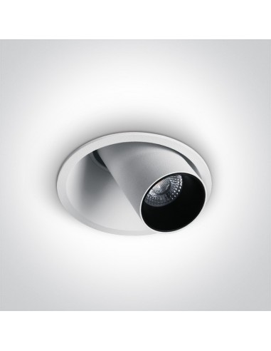 Oprawa podtynkowa regulowana LED Karistos biało czarna tuba spot 11107C/W/W - OneLight