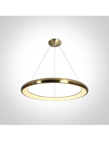Lampa wisząca LED ring Kedros circle mosiądz zwis 61cm 62144NB/BBS/W - OneLight