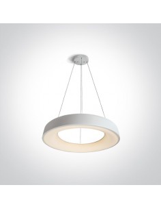 Lampa wisząca LED Kapsala ring zwis biały circle 62180NB/W/W - OneLight