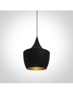 Lampa wisząca Kappas czarny mosiądz zwis retro 63044/B/BS - OneLight