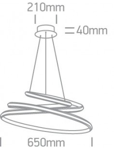 Charma lampa wisząca zawijana Led czarna 63046A/B - OneLight 2