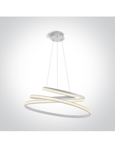 Lampa wisząca LED Charma 65cm biała nowoczesna ring zwis circle 63046A/W - OneLight