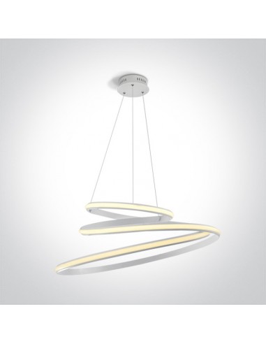 Lampa wisząca LED Charma 80cm biały ring zwis circle 63046B/W - OneLight