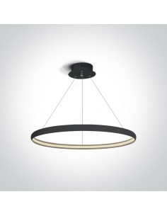 Lampa wisząca ring LED Dolcedo czarny zwis 60cm circle 63048/B - OneLight