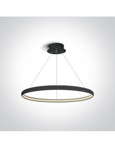 Lampa wisząca ring LED Dolcedo czarny zwis 60cm circle 63048/B - OneLight