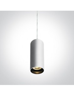 Lampa wisząca Ampeliko GU10 biała tuba zwis 63105N/W - OneLight
