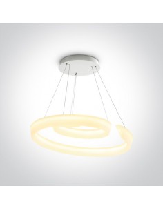 Lampa wisząca LED Asvesti biała zawijana nowoczesna 63112/W - OneLight