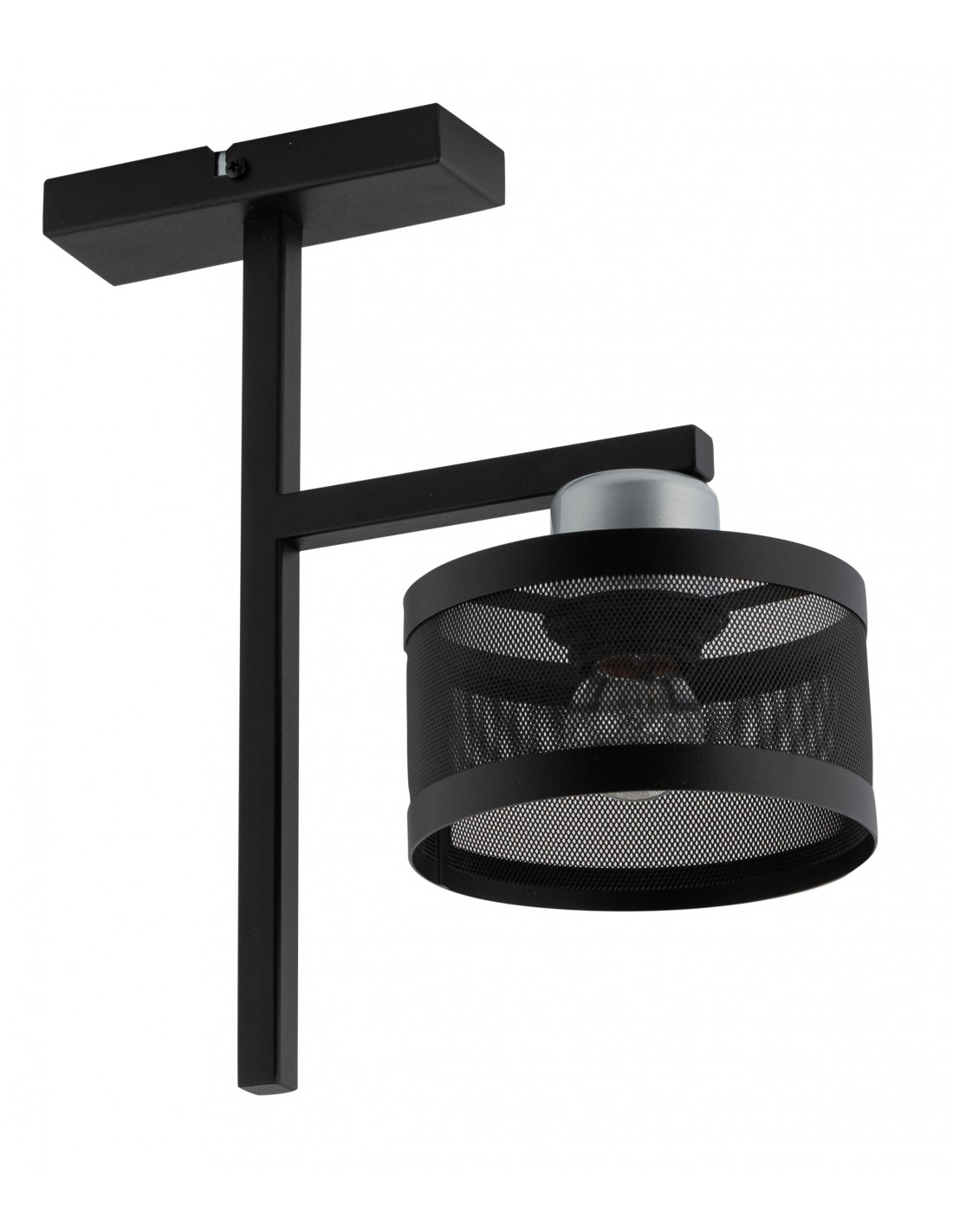 Lampa Sufitowa Metalowa Off Punktowa Czarno Srebrna Sigma