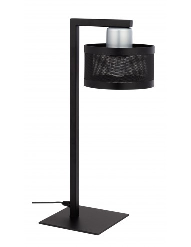 Lampka metalowa Off czarno srebrna loftowa 50234 - Sigma