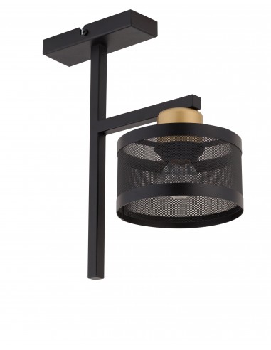 Lampa sufitowa czarno złota Off 1 punktowa metalowa 32141 - Sigma