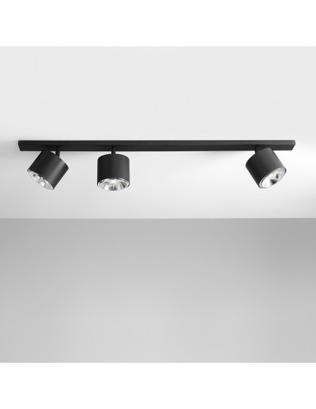 Lampa sufitowa Bot 3 punktowa czarna listwa regulowana 1047PL/E - Aldex