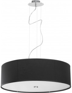 Lampa wisząca 3 punktowa Viviane czarna z abażurem zwis 6774 - Nowodvorski