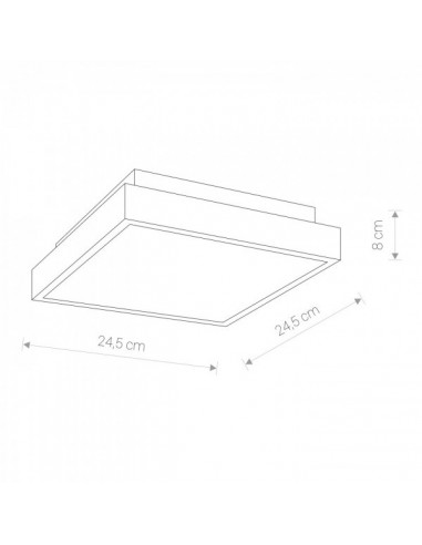 Plafon łazienkowy LED Bassa IP44 kwadratowy chrom 9500 - Nowodvorski - 1