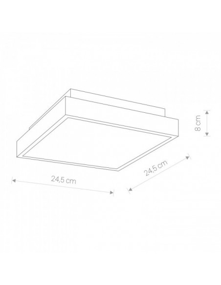 Plafon łazienkowy LED Bassa IP44 kwadratowy chrom 9500 - Nowodvorski - 1