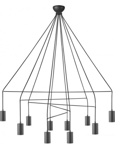 Lampa sufitowa czarna Imbria X industrialna 9680 - Nowodvorski