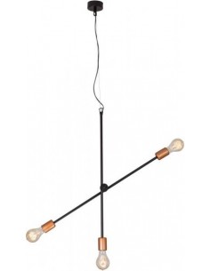 Lampa wisząca loftowa Sticks czarno miedziana zwis regulowana 6268 - Nowodvorski
