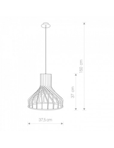 Lampa wisząca drewniana Bio 6333 zwis GU10 sklejka eko - Nowodvorski - 2