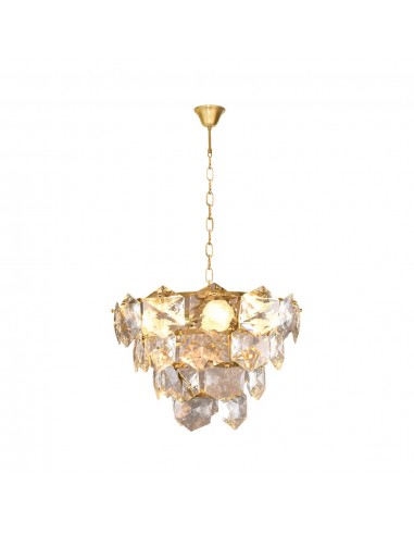 Żyrandol kryształowy Diana złota lampa wisząca ML5986 - Milagro