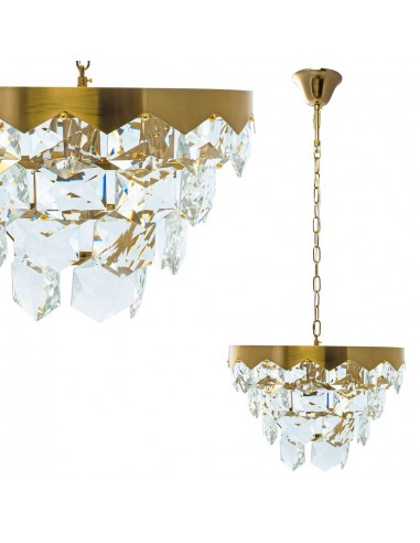 Żyrandol kryształowy Grace złoty glamour zwis ML5994 - Milagro
