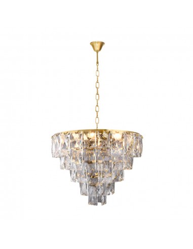 Żyrandol kryształowy Chelsea złoty glamour lampa wisząca ML6002 - Milagro