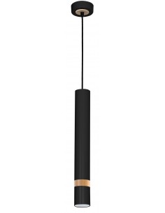 Joker lampa wisząca czarna z drewnem tuba MLP6305 - Milagro