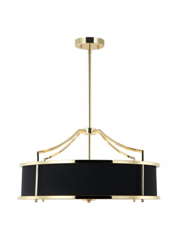 Lampa sufitowa 4 punktowa Stanza Gold / Nero M czarno złota abażur - Orlicki Design