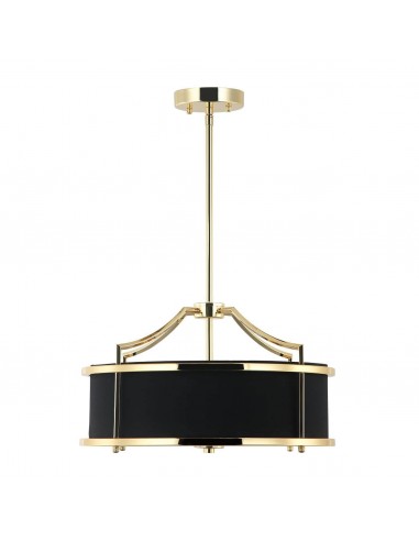 Lampa sufitowa 3 punktowa czarno złota Stanza Gold / Nero S abażur - Orlicki Design
