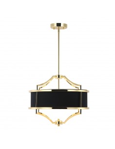 Lampa sufitowa czarno złota 4 punktowa Stesso Gold Nero S abażur - Orlicki Design