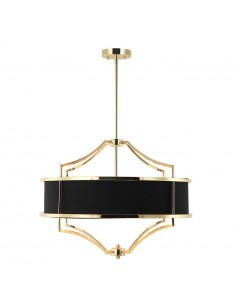 Lampa sufitowa 4 punktowa czarno złota Stesso Gold Nero M abażur - Orlicki Design