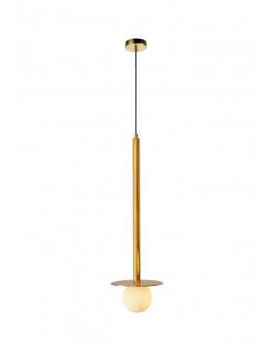 Lampa wisząca Bolita złota szklany klosz LP-048/1PL GD - Light Prestige